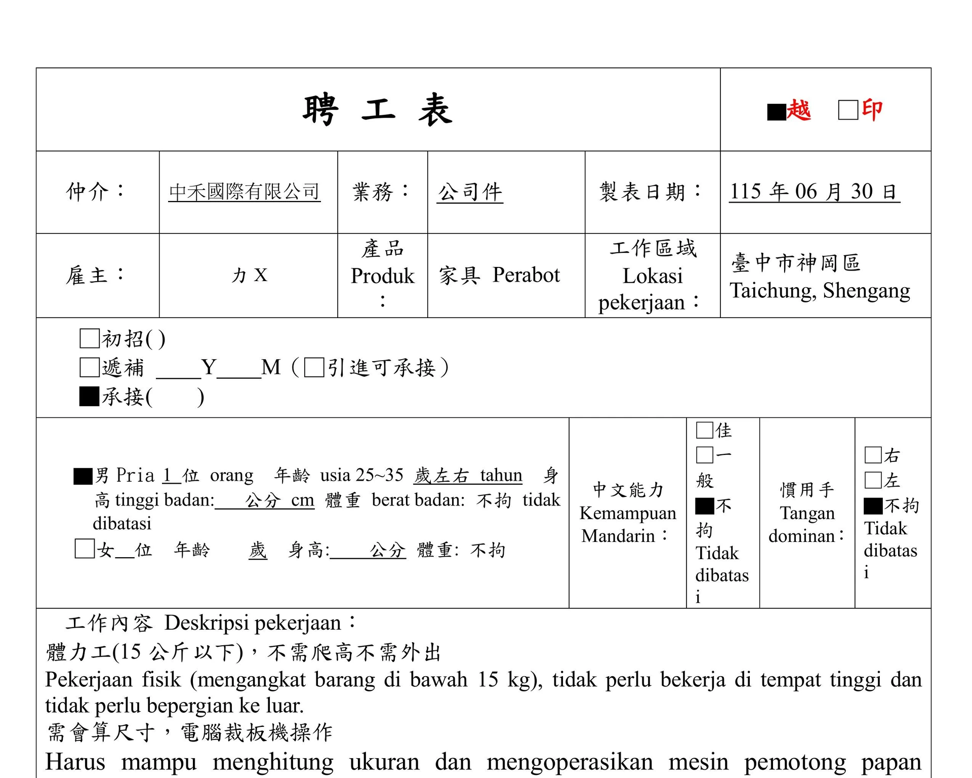 【Shengang神岡】Perabot家具