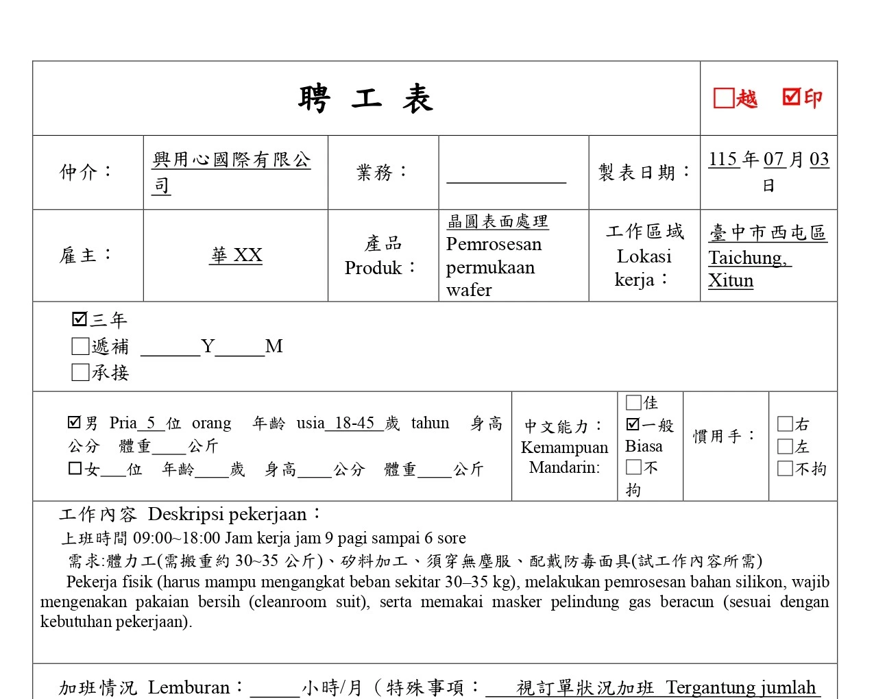 【Xitun西屯】Pemrosesan permukaan wafer晶圓表面處理