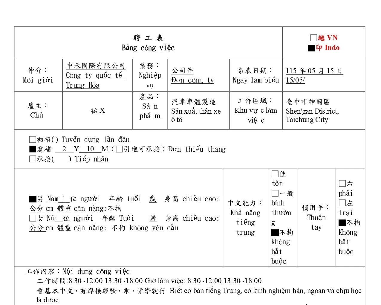 【Shengang神岡】Sản xuất thân xe ô tô汽車車體製造