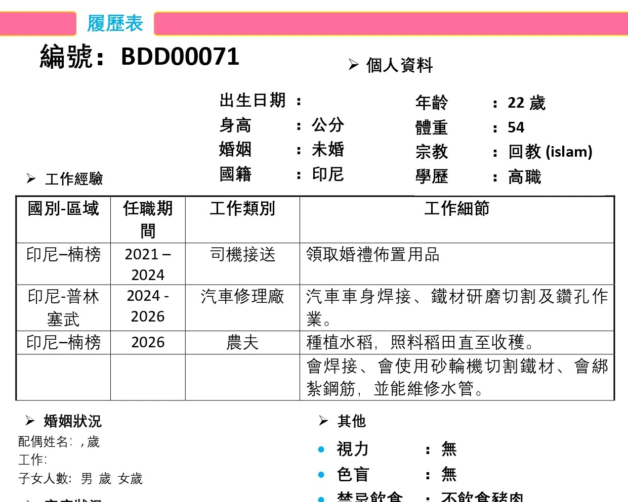 【印尼-國外-男】汽車修理廠/農夫